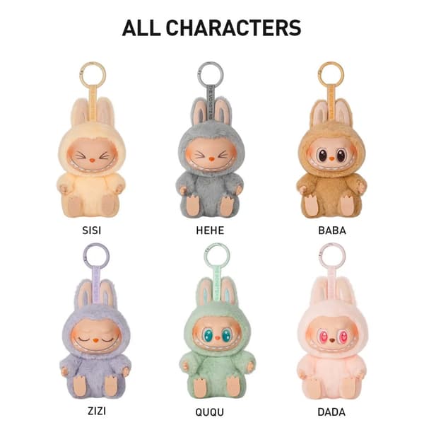1 st POP MART Labubu 2.0 The Monsters Macaron Blind Box Plyschfigur (slumpad färg, 17 cm, generation 2, 1-pack)