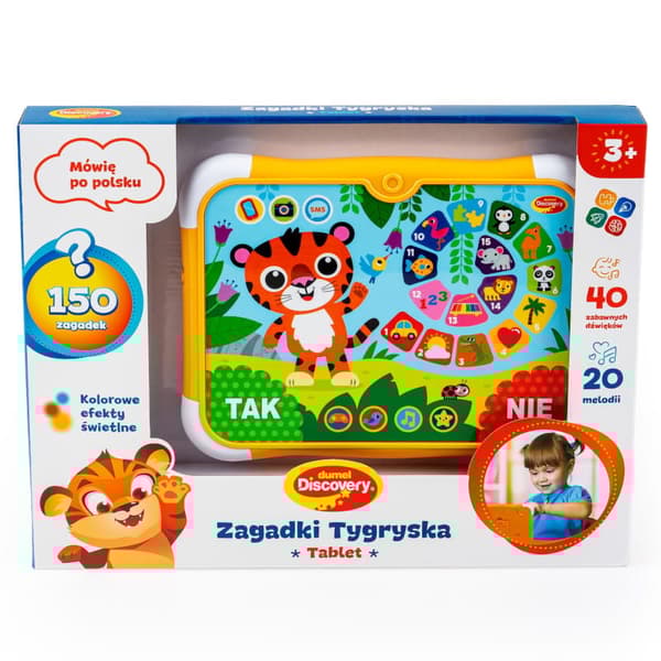 Interaktive legetøjstabletpuslespil Tigerdyret, Dumel Discovery