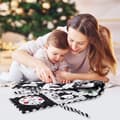 Miniatyrbild 4 av 7: Lollanda Pedagogisk leksak – svartvit tygbok med textur, perfekt som babygåva
