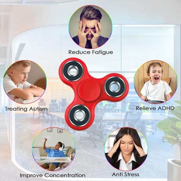 OBOSOE Fidget Spinners Legetøj, Sensorisk Hånd Fidget, Tri-Spinner Finger Fidget Spinner, Angst- og afstressende legetøj til børn og voksne