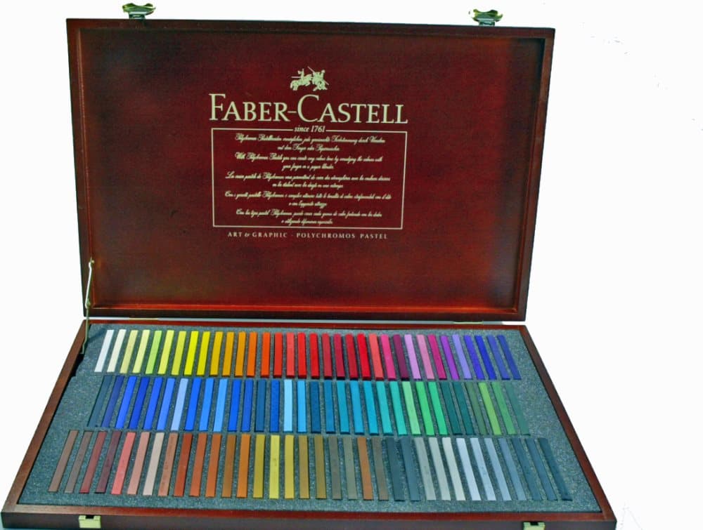 Faber-Castell Pastellkrita Polychromos, 100st i träetui 128501
