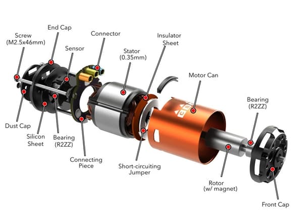 SkyRC Cheetah 1/10 BL Sensor sæt 2590KV 13.5T