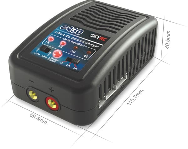 SkyRc E430 LiPo/Life Afbalanceringslader 2-4S 220V