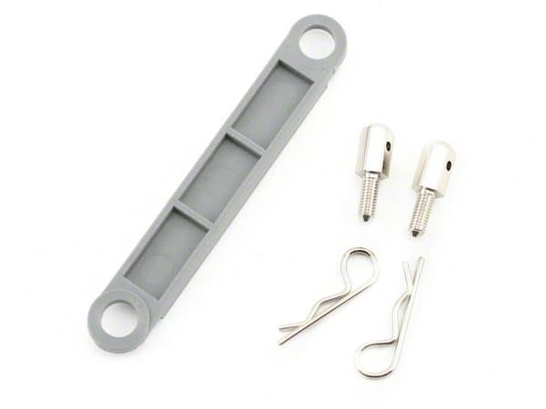 TRX-3727A Battery hold-down plate (grey) / metal