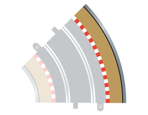 Scalextric C8228 - Boarders Radius 2 ydre - 4 stk
