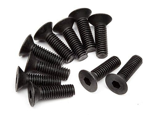 HPI-Z083 Flat Head Skruv M3x10mm - 10st