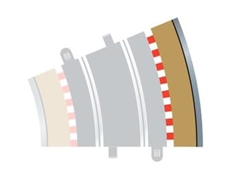 Scalextric C8224 - Borders Radius 3 ydre - 4 stk