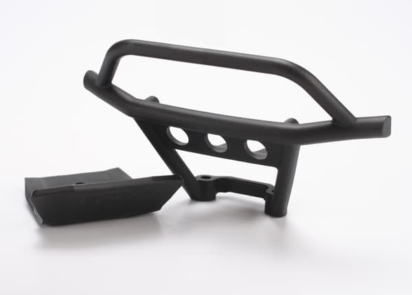 TRX-6735 Bumper, front/ skidplate, front (black)