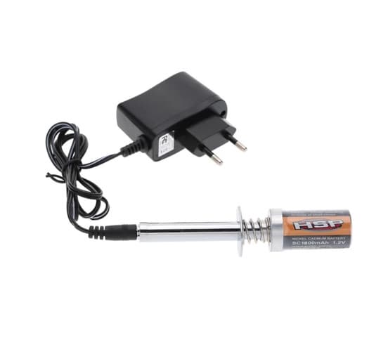 HSP glödstift med laddare 1800mAh