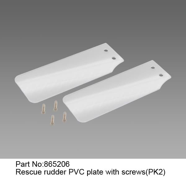 JW865206 Redningsrør pvc plade med skruer (PK2)