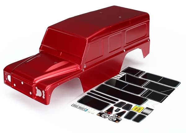 TRX-8011R Body Land Rover Defender Rød