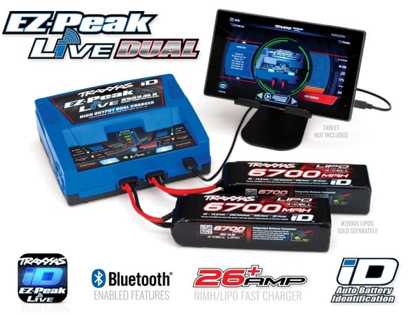 Traxxas EZ-Peak Live Dual 26A NiMh / LiPo iD oplad