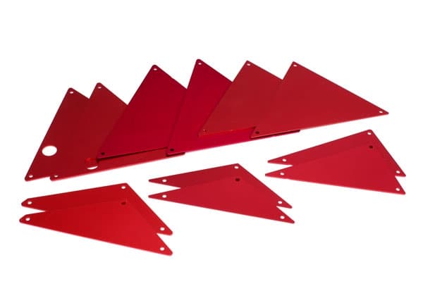 TRX-8434R Tube Chassis Inner Panels Red Alu Set