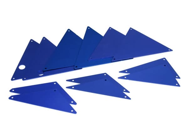 TRX-8434X Tube Chassis Inner Panels Blue Alu Set