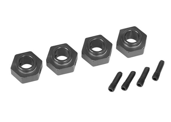 TRX-8269A Wheel Hubs 12mm Hex Alu Grey TRX-4 (4)