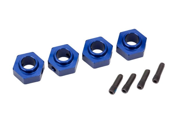 TRX-8269X Wheel Hubs 12mm Hex Alu Blue TRX-4 (4)