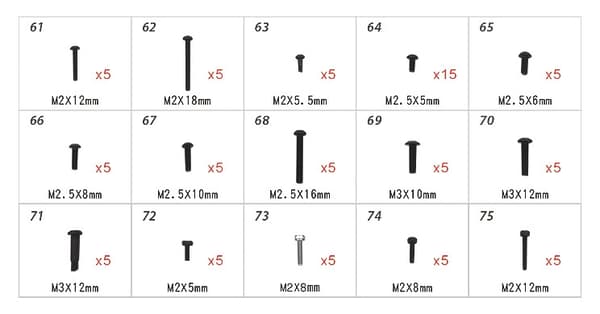 H45168T T-REX 250-500 Hardware Bag