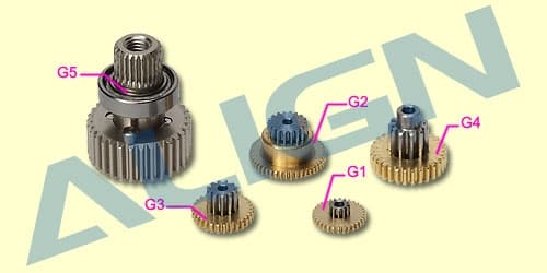 HSP52501T Align DS525 Servo Gear Set
