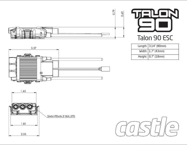 CC Talon 90, 25V 90A ESC