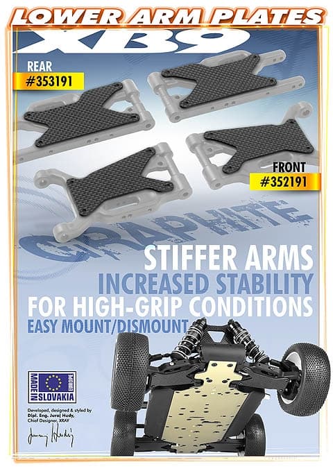 XR-353191 Rear lower arm plate XB9 13 1.6mm (2)