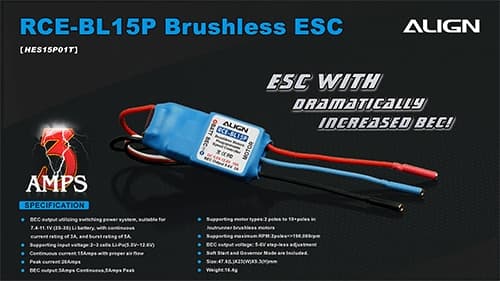 HES15P01T 15A Brushless ESC(Governer Mode)