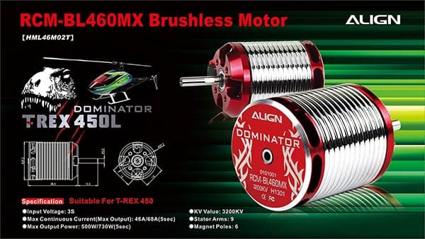 HML46M02T 460MX borstfri motor (3200KV)