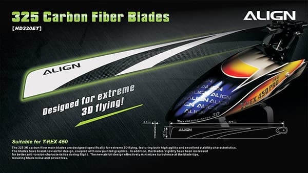 HD320ET 325D 3G Carbon Fiber Blades
