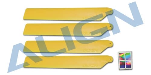 HD123DT 120 Main blades for T-Rex 150. Yellow