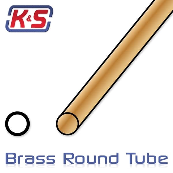 KS Messingrør 4.5mm 3stk tynnvegget