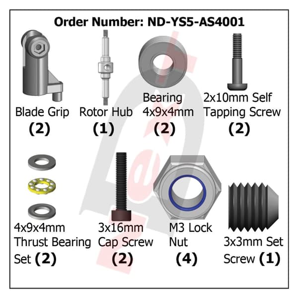 ND-YS5-AS4001 Rotor Hob Set S5