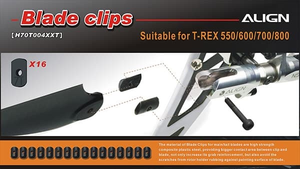 H70T004XXT 550-800 Tail Blade Clips