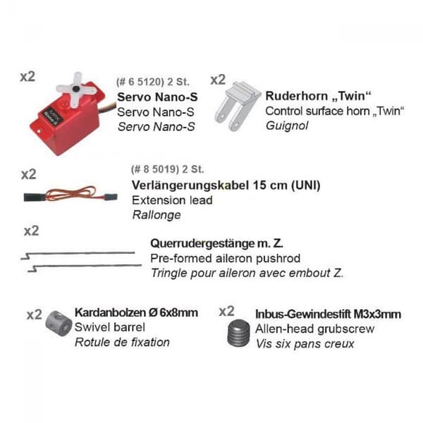 MPX-65165 Aileron Upgrade for Shark - inc servo