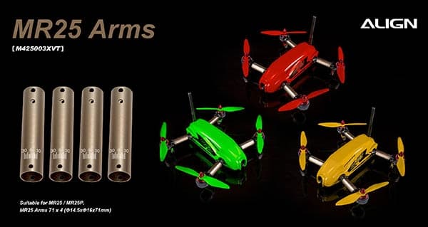 M425003XVT MR25 Aluminum Arms Champagne 4pcs
