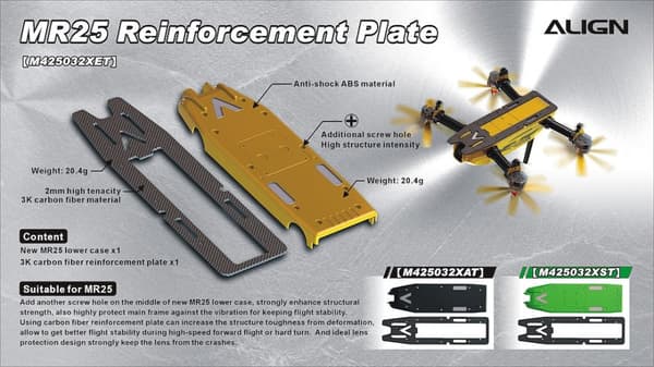 M425032XAT MR25 Reinforcement plate Yellow