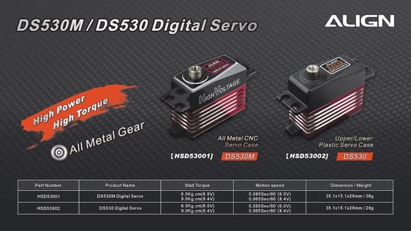 Align DS535 HV Digital Servo - 6.5 kg - 29 gram