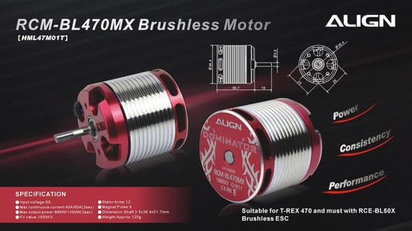HML47M01T 470MX Brushless Motor(1800KV)