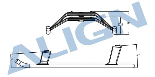H47F001XAT 470L Landing Skid - Black