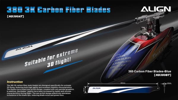 HD380BT 380 Carbon Fiber Blades