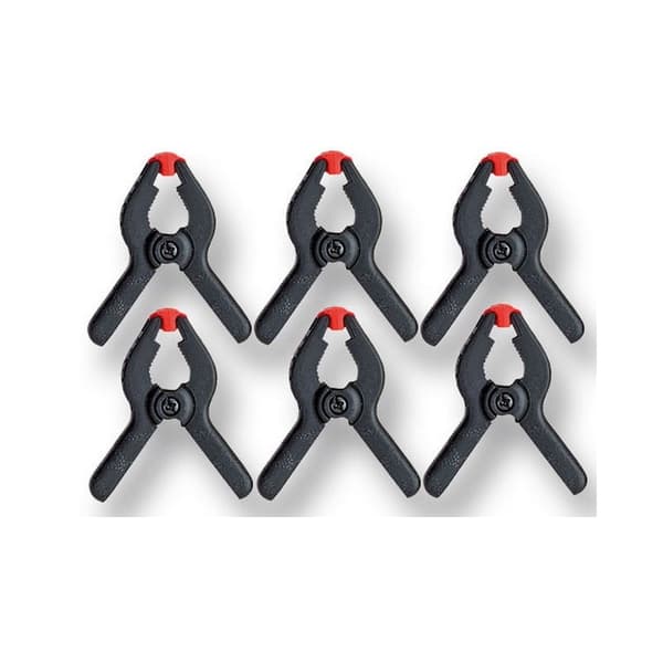 Mini fjørklemmer - 60mm - 6stk