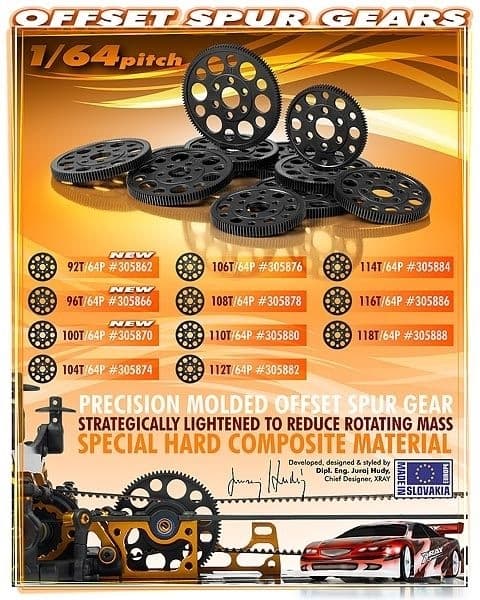 XR-305870 OffSet Spur Gear 100T 64P