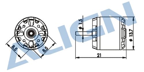 HML15M03T 150M Main Motor Set(9000KV/1107)