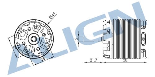 HML52M01T 520MX Brushless Motor (1600KV/3527)