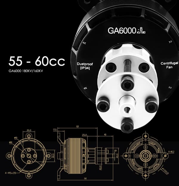 Dualsky GA6000.8 180KV 1020g