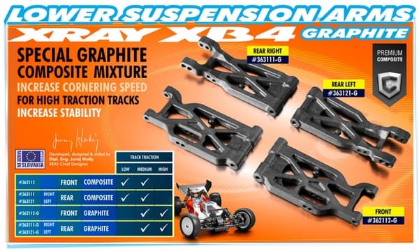 XR-363111-G Susp Arm Rear Lower Right Graphite 16