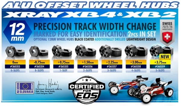 XR-365355 Alu Wheel Hub 12mm - Offset +0.75mm (2)