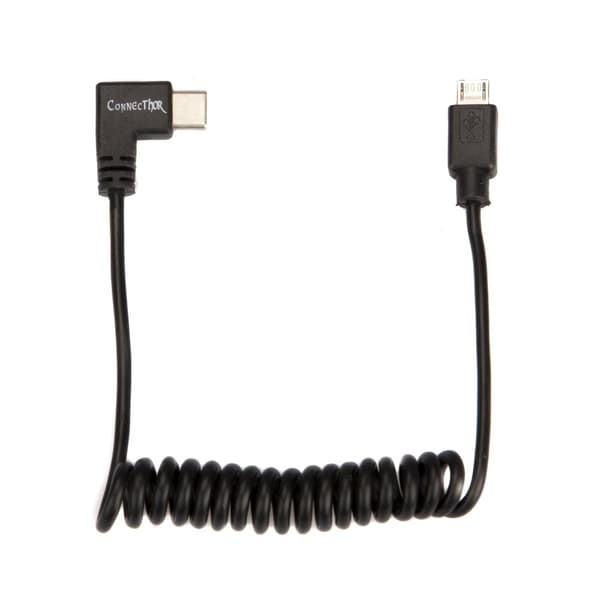 ConnecThor Cable Coiled Micro USB - USB Type C