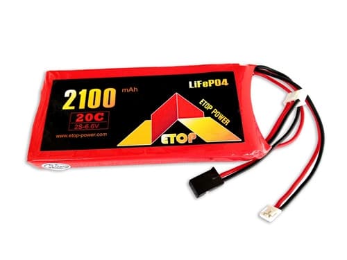 6,6V 2100mAh - 20C - Etop LiFePo4 Flat