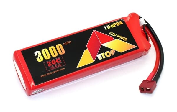 6.6V 3000mAh - 20C - Etop LiFePo4