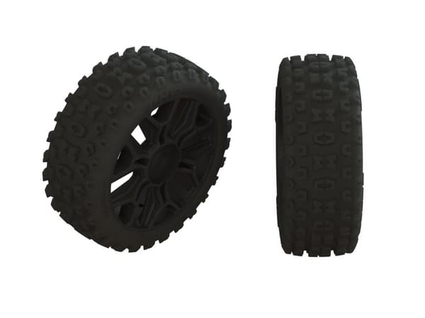 ARA550057 2HO Tire Set Glued Black (2)
