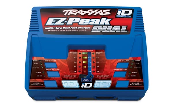 Traxxas EZ-Peak Dual 8A iD oplader m / 2x 3S 5000